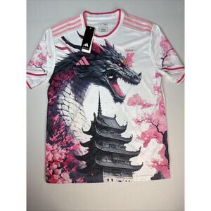 Adidas Japan JFA Jersey XL Football Slim Fit Dragon Sakura AEROREADY NWT Pink